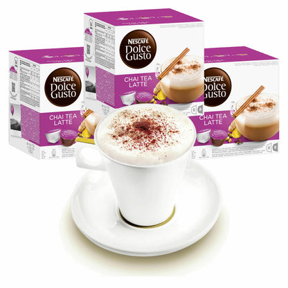 Nescafé DOLCE GUSTO Tassen Geschenkset, 3 Packungen mit Becher Chai Tea Latte, Tee, Teekapsel, Kapseln