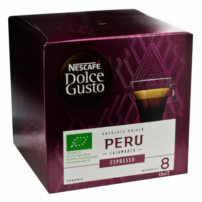 Nescafé Dolce Gusto Absolute Origin Peru Espresso, Coffee Capsule, Coffee Capsule, Roasted Coffee, Organic, 72 Capsules