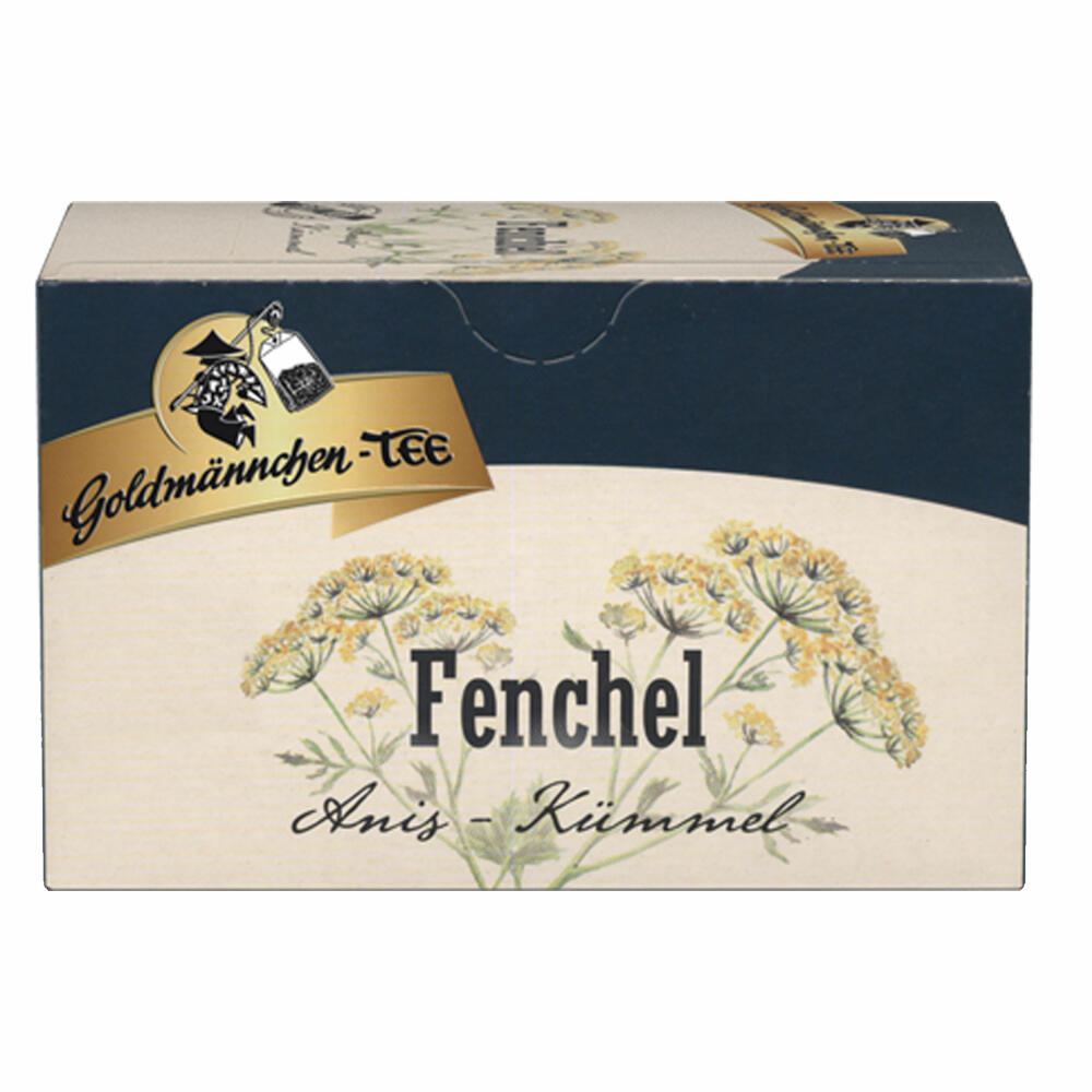 Goldmännchen Tea Fennel-Anise-Caraway, Herbal Tea, Original Thuringian Quality, 20 individually sealed tea bags