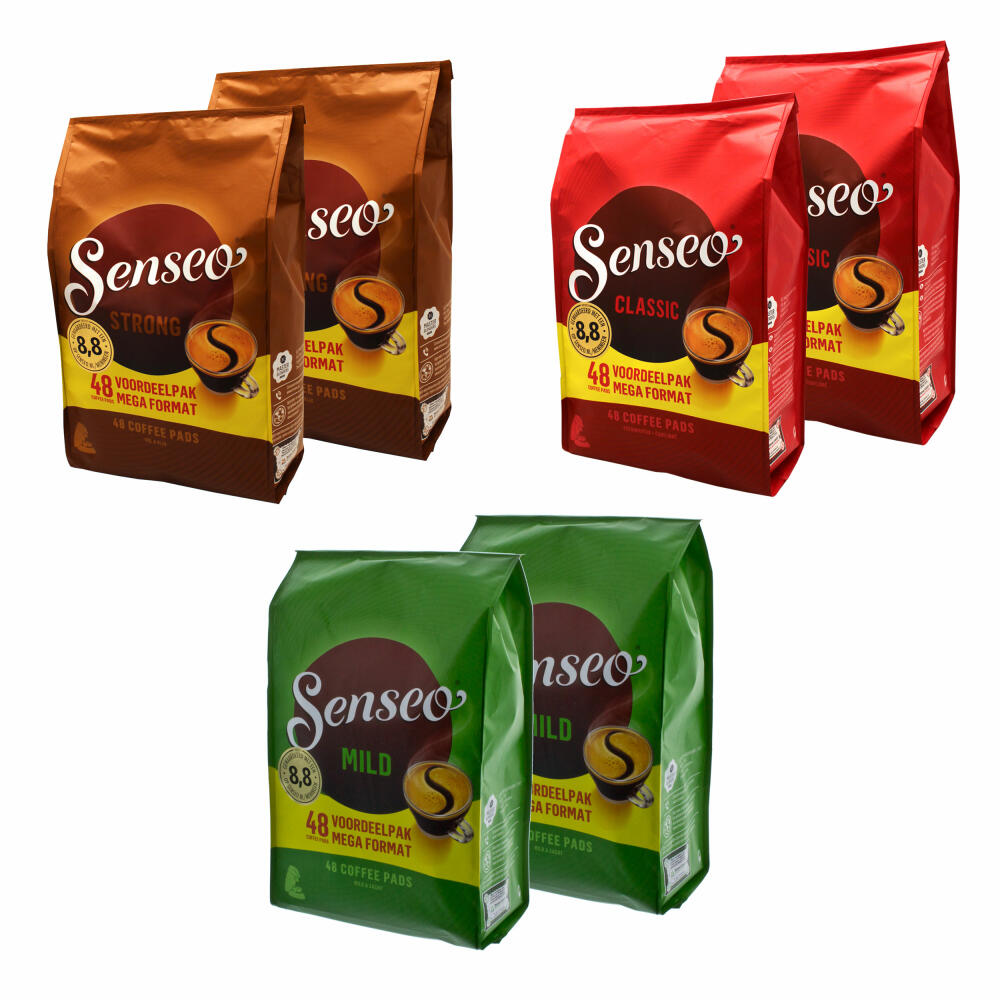 Senseo Hamsterkauf Set3, emergency supply pack, coffee pads, 3 varieties, 288 pads / portions