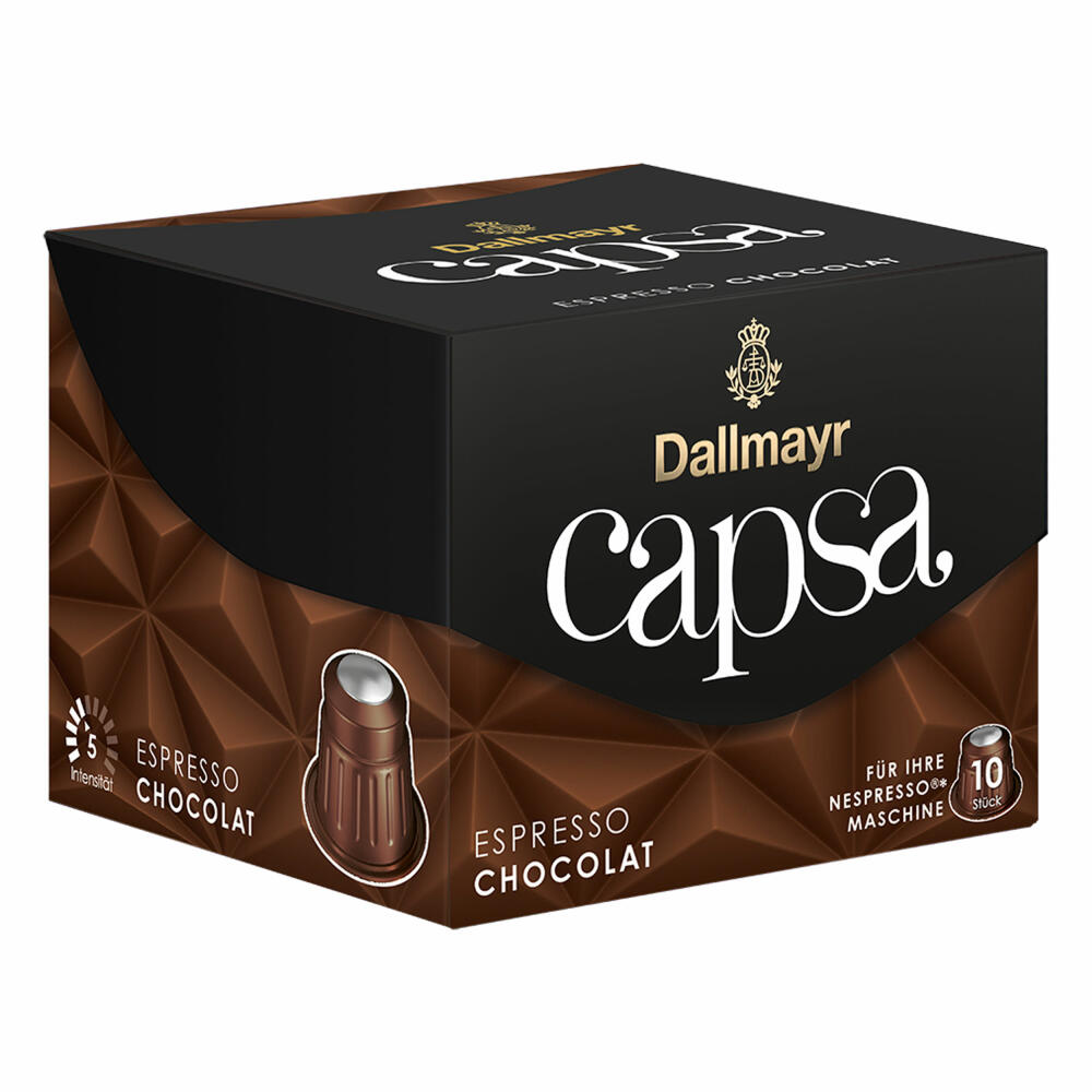 Dallmayr Capsa Espresso Chocolat, Nespresso Compatible Capsule, Coffee Capsule, Roasted Coffee, Coffee, 100 Capsules