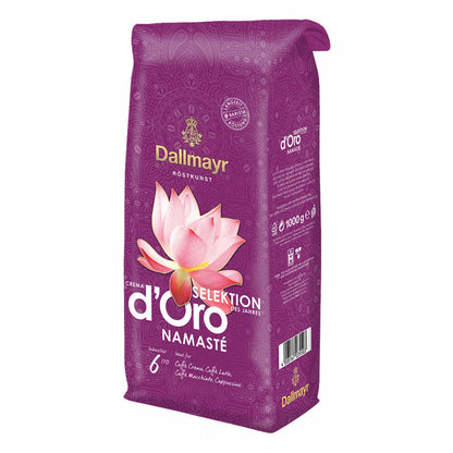 Dallmayr Crema dOro Selektion des Jahres 2023 Namasté Kaffee, Bohnenkaffee, Röstkaffee, Ganze Bohnen, Kaffebohnen, 1000 g