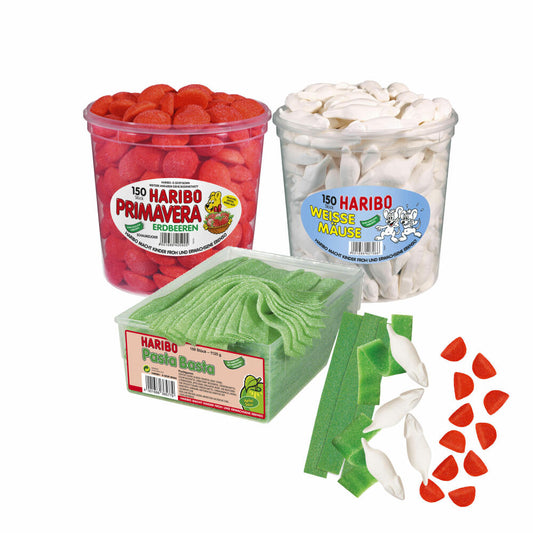 Haribo Public Viewing WM Fussball Paket, Italien Squadra Azzura Set, Fan sein und Fahne zeigen, Forza Italia, Grün Weiß Rot, Europameisterschaft