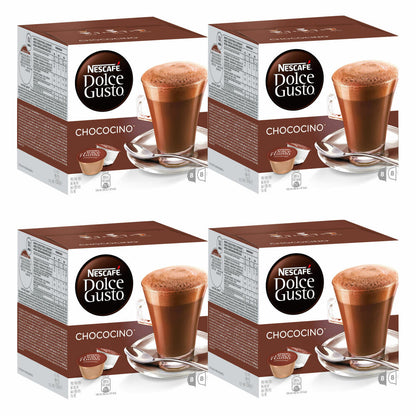 Nescafé Dolce Gusto Chococino Kakao 4er Set, Kakaokapsel, Schokolade, 16 Kapseln (8 Portionen)