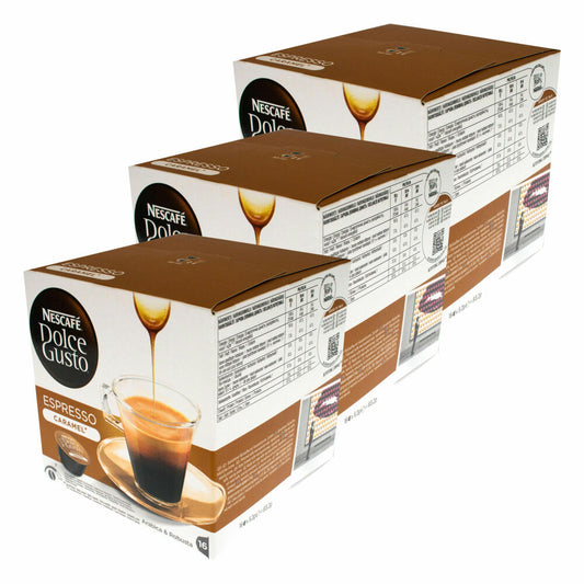 Nescafé Dolce Gusto Espresso Caramel, 3-pack, coffee capsule, coffee, 48 capsules