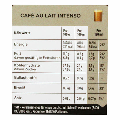 Nescafé Dolce Gusto Café au lait Intenso, coffee, milk coffee, coffee capsule, 32 capsules