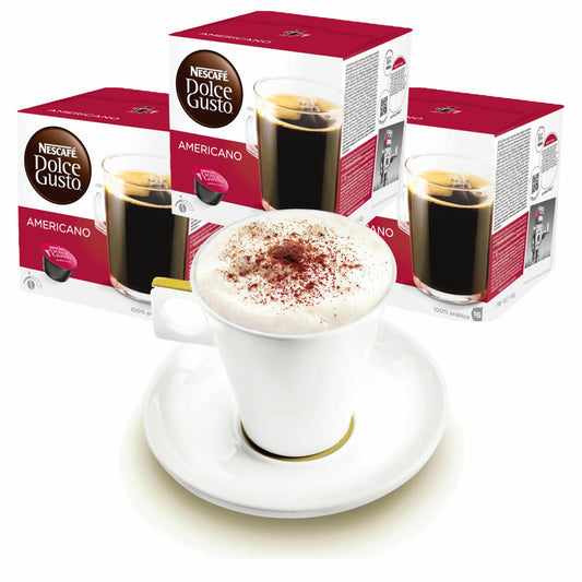 Nescafé DOLCE GUSTO Tassen Geschenkset, 3 Packungen mit Becher Caffè Americano, Kaffee, Kaffeekapsel, Kapseln