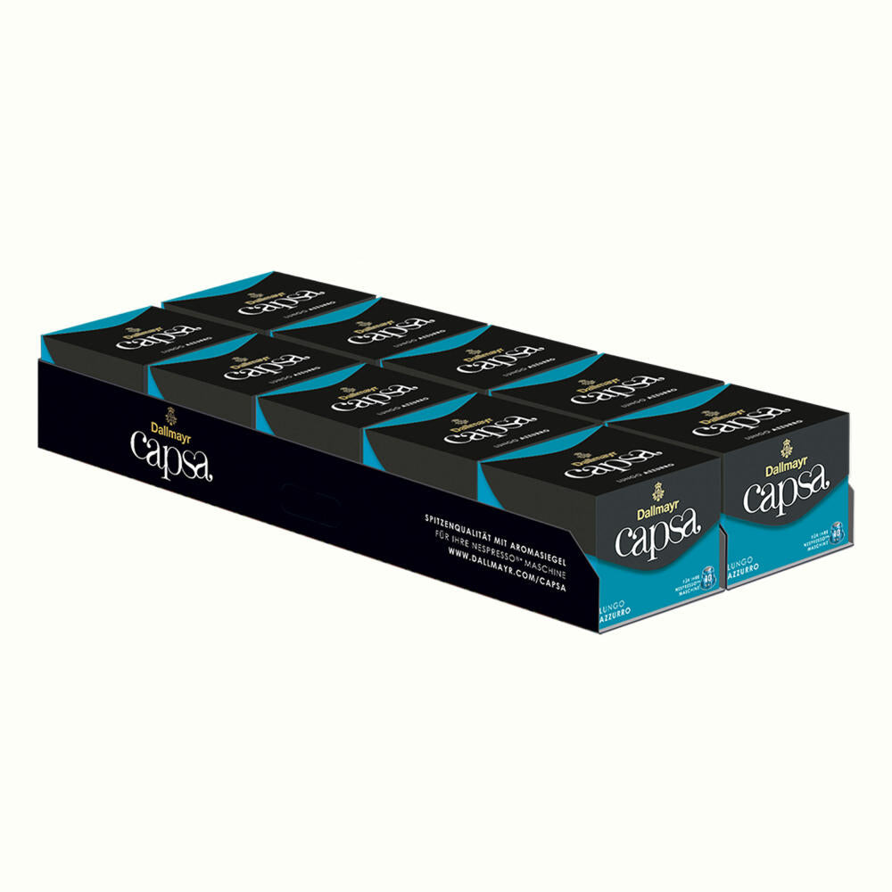 Dallmayr Capsa Lungo Azzurro, Nespresso Kompatibel Kapsel, Kaffeekapsel, Röstkaffee, Kaffee, 100 Kapseln