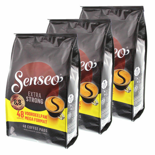 Senseo Coffee Pads Extra Strong / Extra Strong, Intense and Full-Bodied Taste, Coffee for Coffee Pad Machines, 144 Pads