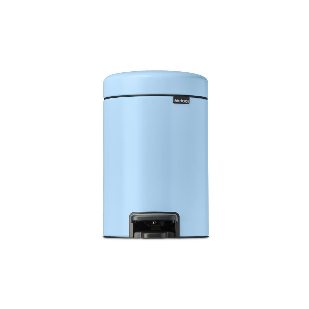 Brabantia NewIcon Pedal Bin, Trash can, Waste bin, Steel, Dreamy Blue, 3 L, 202582