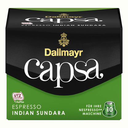 Dallmayr Capsa Espresso Indian Sundara, Nespresso Compatible Capsule, Coffee Capsule, Espresso Capsule, Roasted Coffee, 50 Capsules