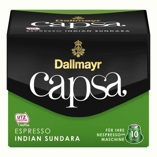 Dallmayr Capsa Espresso Indian Sundara, Nespresso Compatible Capsule, Coffee Capsule, Espresso Capsule, Roasted Coffee, 50 Capsules