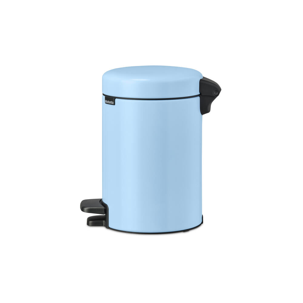 Brabantia NewIcon Pedal Bin, Trash can, Waste bin, Steel, Dreamy Blue, 3 L, 202582