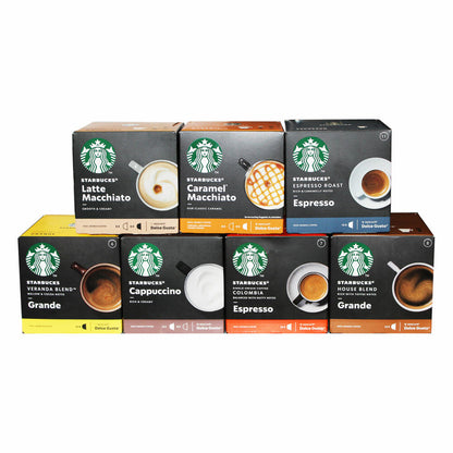 Nescafé Dolce Gusto Starbucks Gemischtes Set Alle Sorten, Kaffee, Kaffeekapseln, 7 x 12 Kapseln