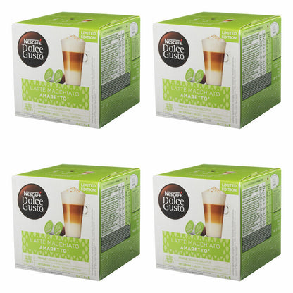 Nescafé Dolce Gusto Latte Macchiato Amaretto 4er Set, Kaffeekapsel, Kaffee, 4 x 16 Kapseln (32 Portionen)