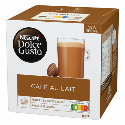 Nescafé Dolce Gusto Café au lait, Kaffee, Milchkaffee, Kaffeekapsel, 16 Kapseln