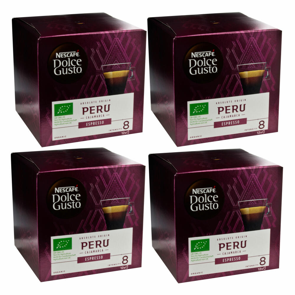 Nescafé Dolce Gusto Absolute Origin Peru Espresso, Coffee Capsule, Coffee Capsule, Roasted Coffee, Organic, 48 Capsules