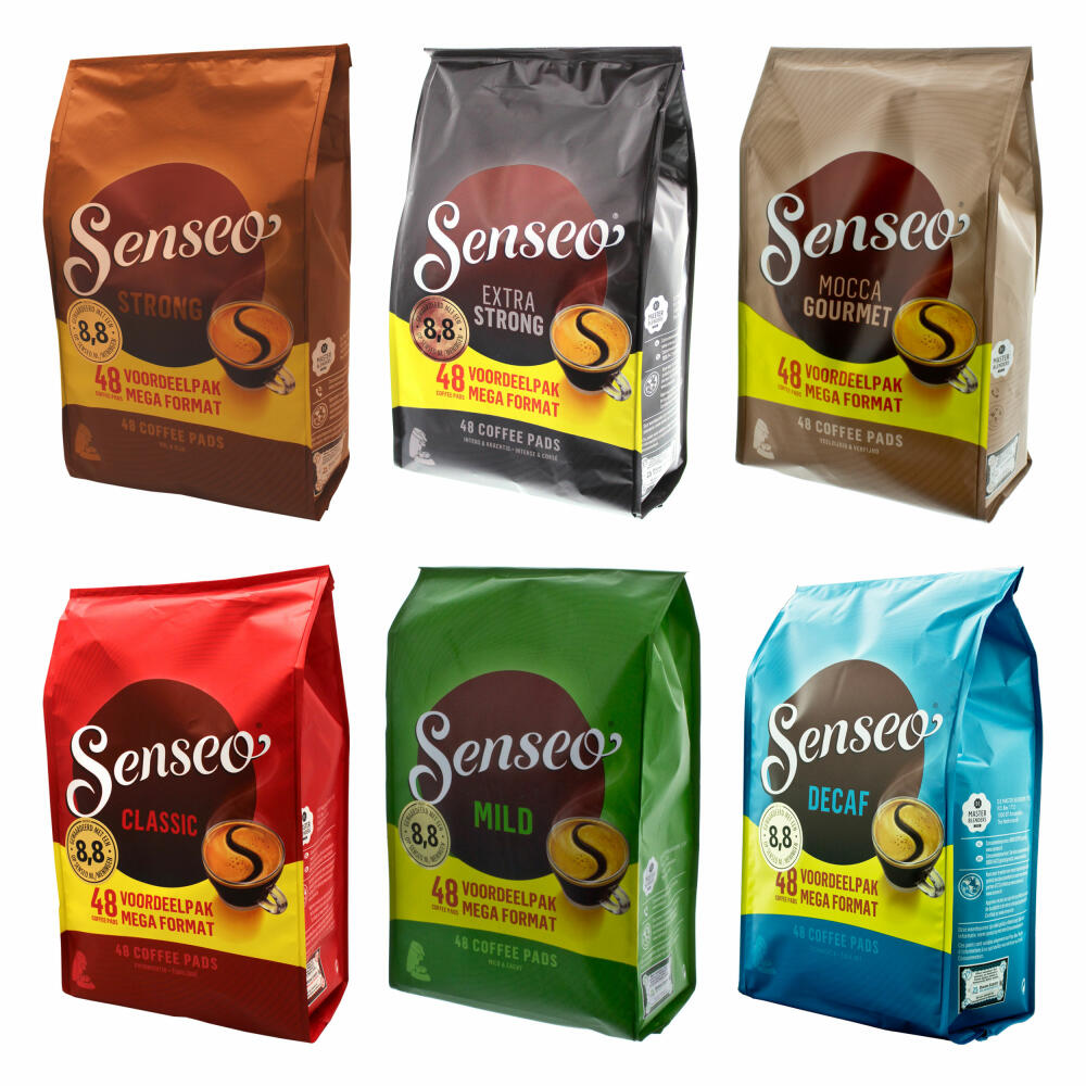 Senseo 48er Big Family Pack, Kaffeepads, 6 Sorten, 288 Pads / Portionen