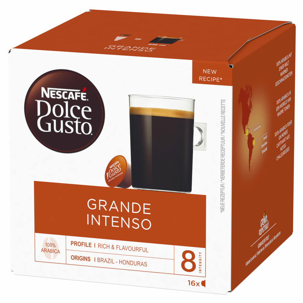 Nescafé Dolce Gusto Caffè Grande Intenso, Stark, Kaffee, Kaffeekapsel, 16 Kapseln