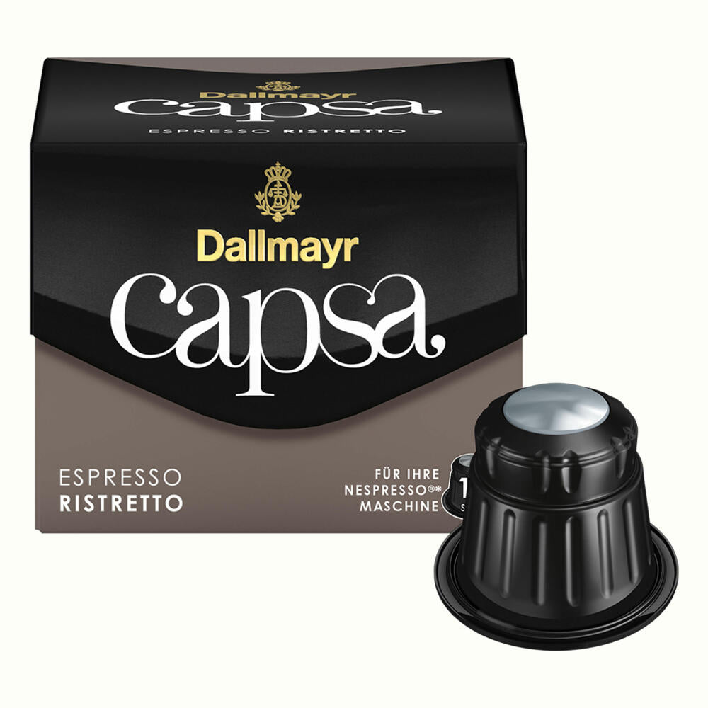 Dallmayr Capsa Espresso Ristretto, Nespresso Compatible Capsule, Coffee Capsule, Espresso Capsule, Roasted Coffee, Coffee, 30 Capsules