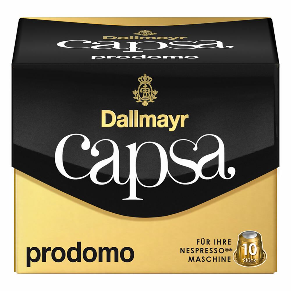 Dallmayr Capsa Prodomo, Nespresso Compatible Capsule, Coffee Capsule, Arabica Roasted Coffee, Coffee, 100 Capsules