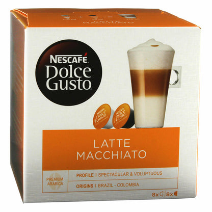 Nescafé Dolce Gusto Latte Macchiato, Kaffee, Kaffeekapsel, 2er Pack, 2 x 16 Kapseln (16 Portionen)