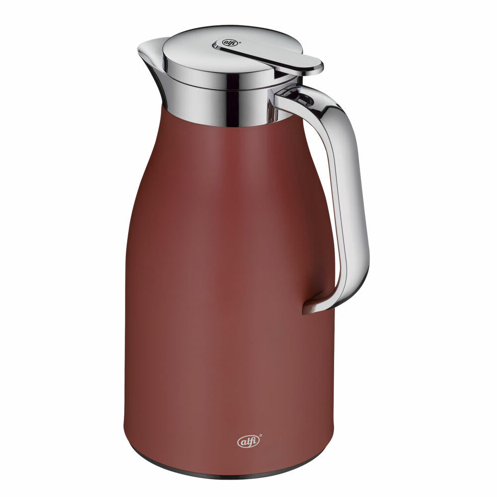 Alfi Isolierkanne Skyline, Thermokanne, Edelstahl, Mediterranean Red Matt, 1 L, 1321300100