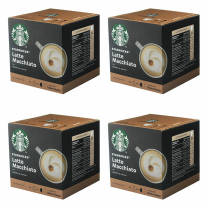 Nescafé Dolce Gusto Starbucks Latte Macchiato 4er Set, Kaffee, Milchkaffee, Kaffeekapseln, 4 x 12 Kapseln