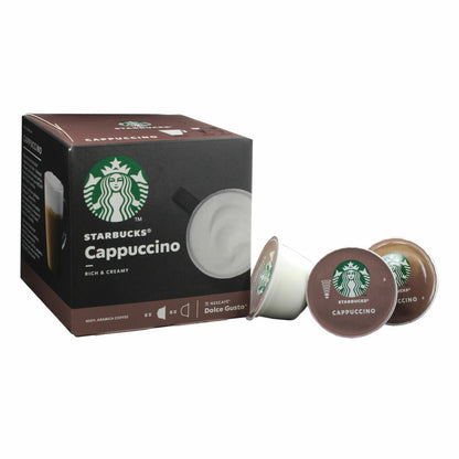 Nescafé Dolce Gusto Starbucks Cappuccino, set of 3, coffee drink, coffee, creamy, coffee capsule, roasted coffee, 3 x 12 capsules