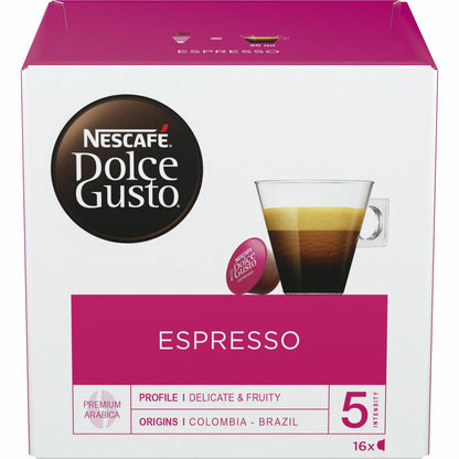 Nescafé Dolce Gusto Espresso, Kapseln, Kaffeekapsel, Café, Coffee, Kaffee, 16 Kapseln