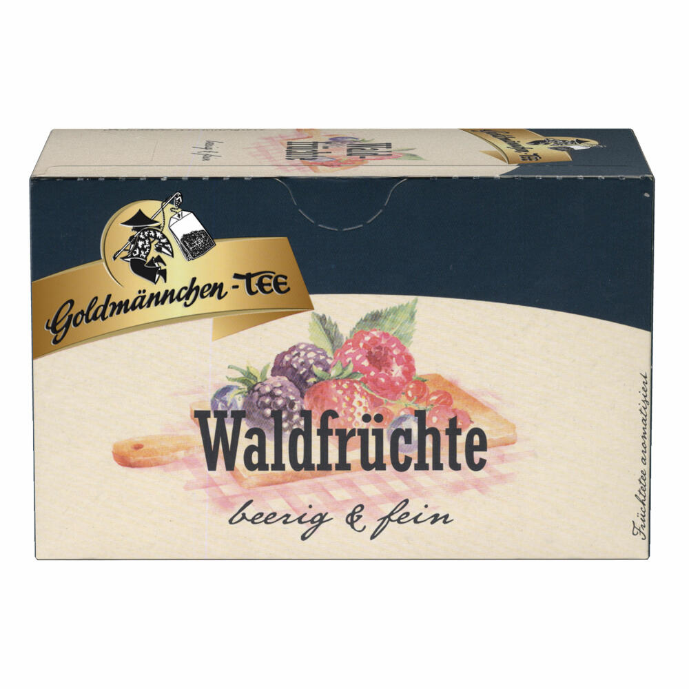 Goldmännchen Tee Waldfrüchte, Früchtetee, Früchtemischung, 20 einzeln versiegelte Teebeute