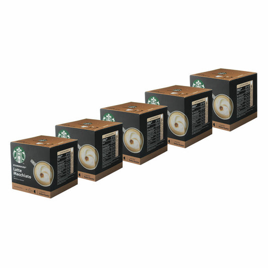 Nescafé Dolce Gusto Starbucks Latte Macchiato 5er Set, Kaffee, Milchkaffee, Kaffeekapseln, 5 x 12 Kapseln