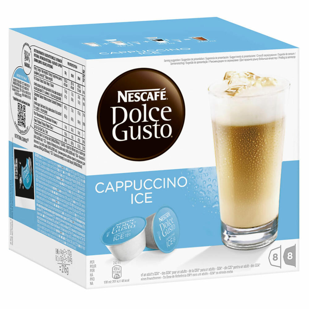 Nescafé DOLCE GUSTO Cups Gift Set, 3 Packs with Cup Cappuccino Ice, Coffee, Iced Coffee, Coffee Capsule, Capsules