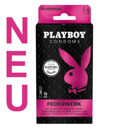 Playboy Condoms Condoms Fireworks, Contraceptive, Ultimate Stimulation, with free lubricant, 54 mm, 3 x 10 pieces