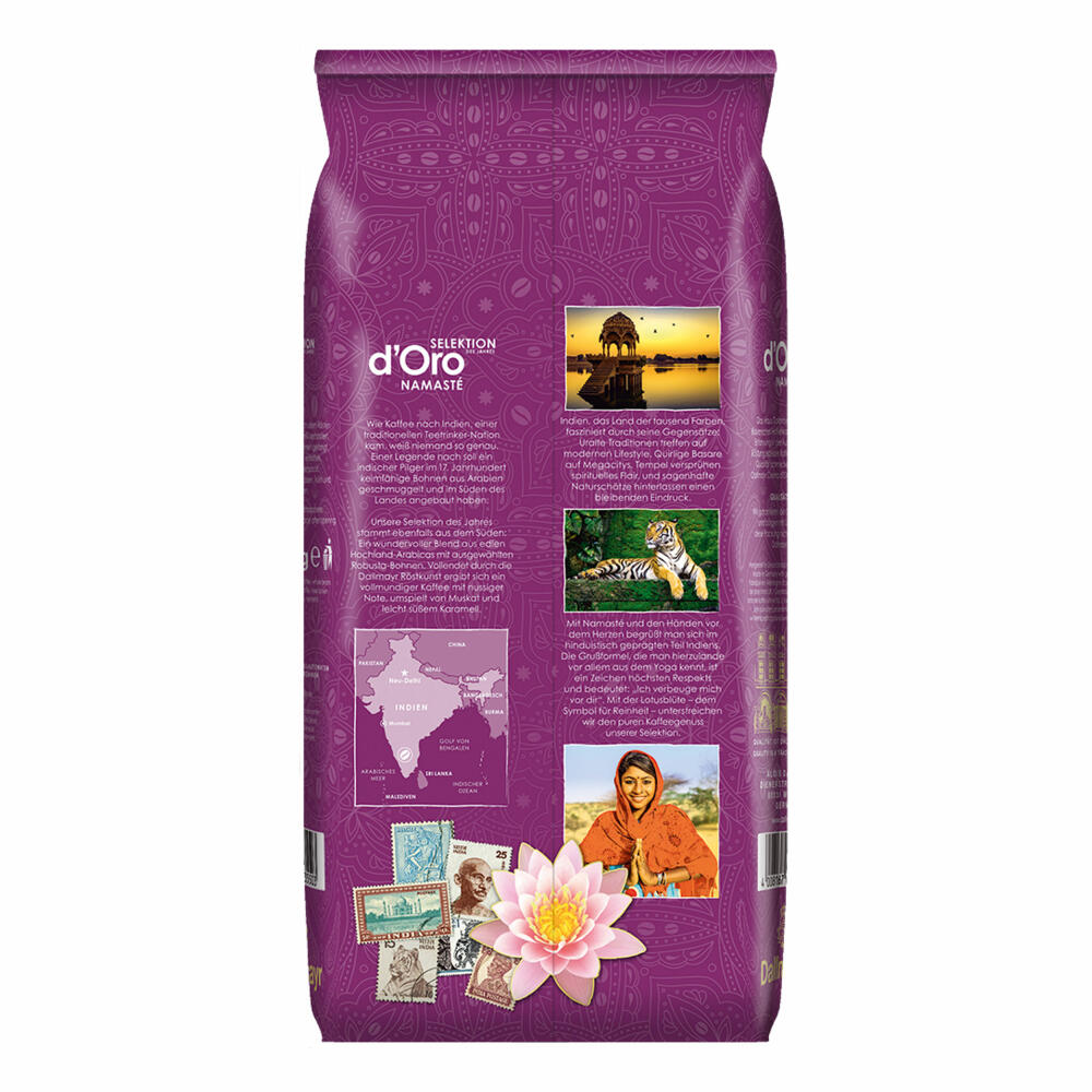 Dallmayr Crema dOro Selektion des Jahres 2023 Namasté Kaffee, Bohnenkaffee, Röstkaffee, Ganze Bohnen, Kaffebohnen, 1000 g