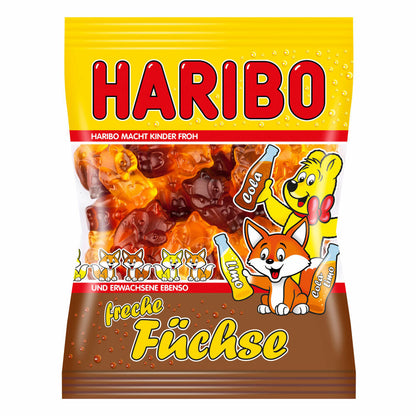 Haribo Cheeky Foxes, Pack of 3, Gummy Bears, Wine Gum, Fruit Gum, In Bag, Bag