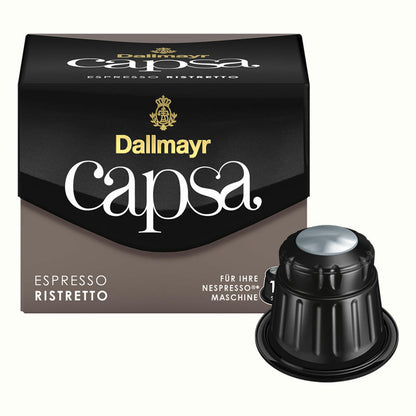 Dallmayr Capsa Espresso Ristretto, Nespresso Compatible Capsule, Coffee Capsule, Espresso Capsule, Roasted Coffee, Coffee, 50 Capsules