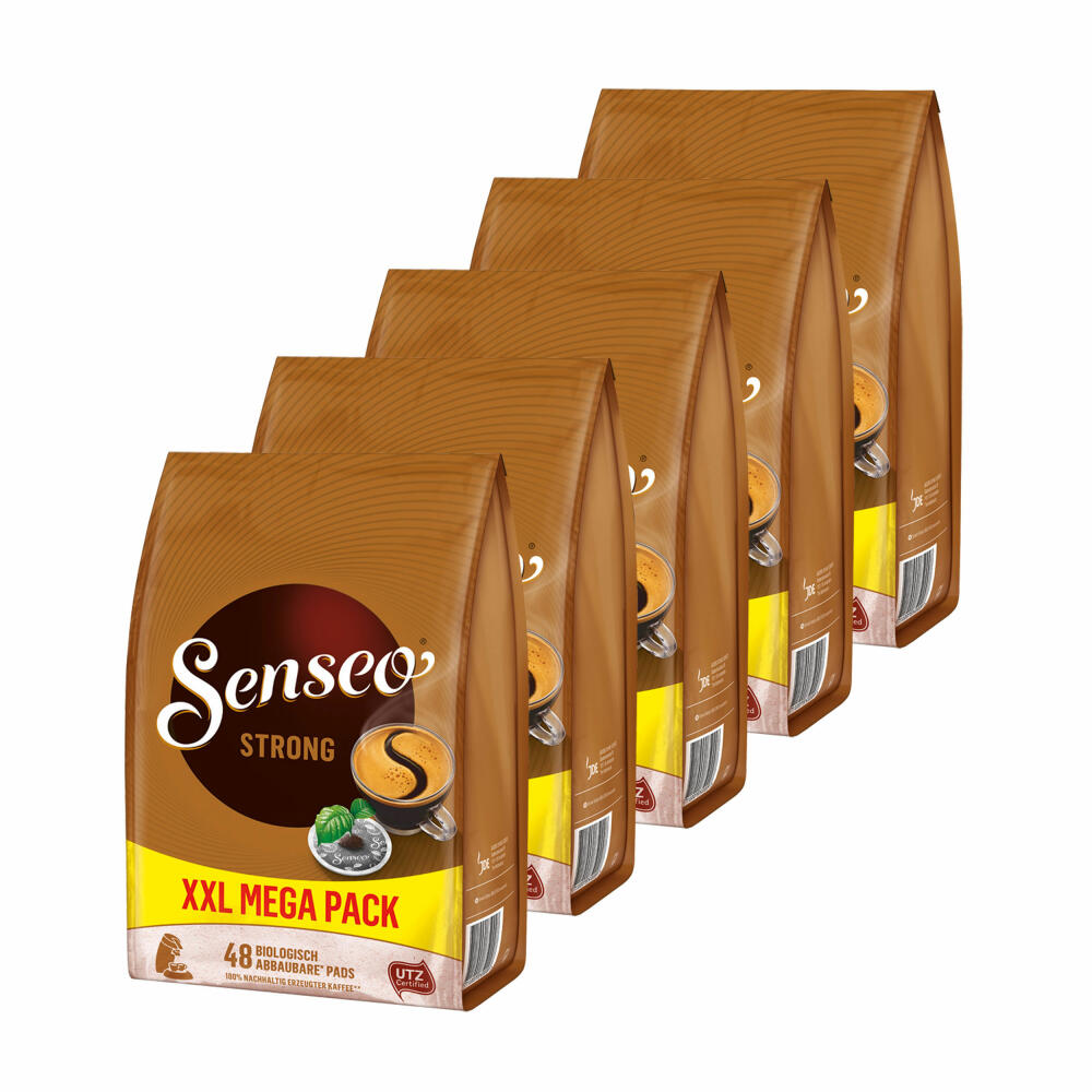 Senseo Coffee Pads Strong, Pack of 5, Powerful Taste, Coffee, 240 Pads