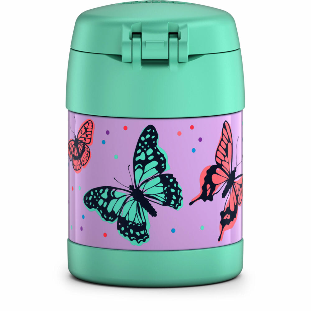 THERMOS kids insulated food container FUNTAINER FOOD JAR, food container, thermal container, stainless steel, Butterflies, 300 ml, 4110401030