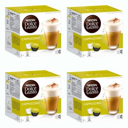 Nescafé Dolce Gusto Cappuccino, Milchkaffee, Kaffeekapsel, Kaffee, 64 Kapseln (32 Portionen)