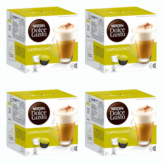 Nescafé Dolce Gusto Cappuccino, Latte, Coffee Capsule, Coffee, 64 Capsules (32 Servings)