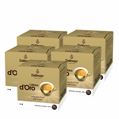 Nescafé Dolce Gusto Dallmayr Crema d´Oro, Kaffee, Kaffeekapsel, 5er Pack, 5 x 16 Kapseln