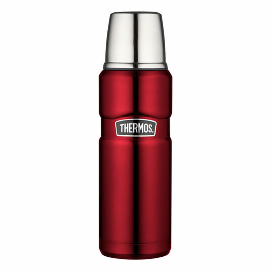 Thermos insulated bottle Stainless King, insulated coffee bottle, thermos bottle, matt stainless steel, cranberry, 470 ml, 4003248047