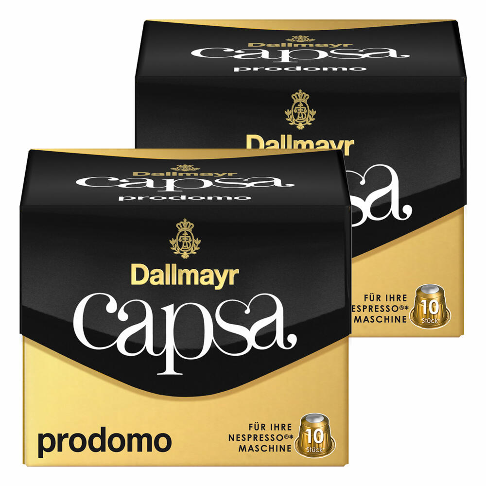 Dallmayr Capsa Prodomo, Nespresso Compatible Capsule, Coffee Capsule, Arabica Roasted Coffee, Coffee, 20 Capsules