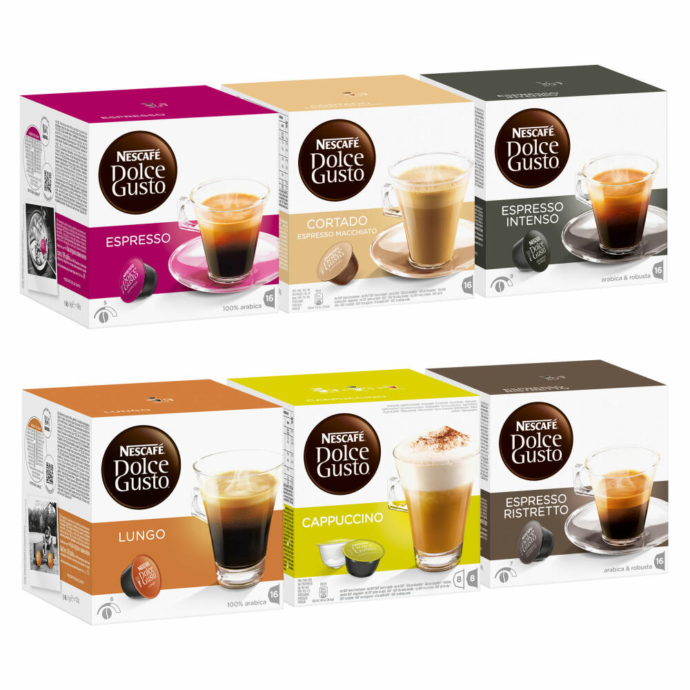 Nescafé Dolce Gusto Italian Style Set, Coffee, Coffee Capsule, 6 x 16 Capsules