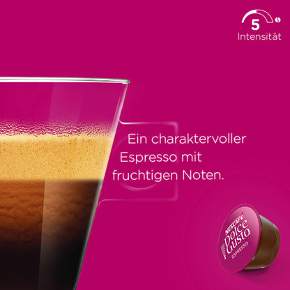 Nescafé Dolce Gusto Espresso, Kapseln, Kaffeekapsel, Café, Coffee, Kaffee, 16 Kapseln