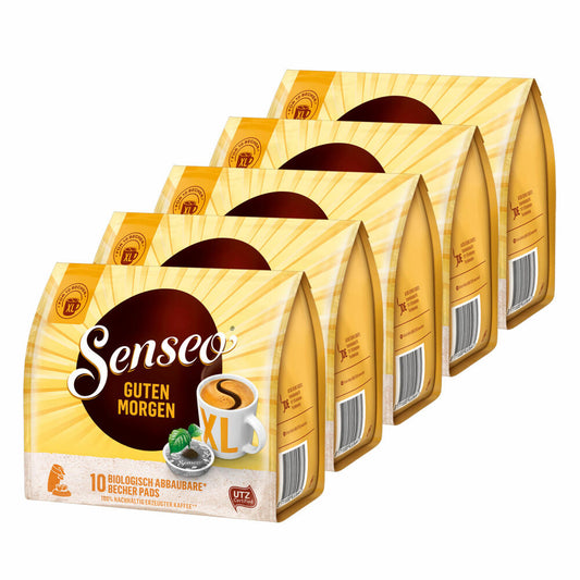 Senseo Coffee Pads Good Morning XL, Strong &amp; Intense, Coffee Pads, Pack of 5, á 125 g