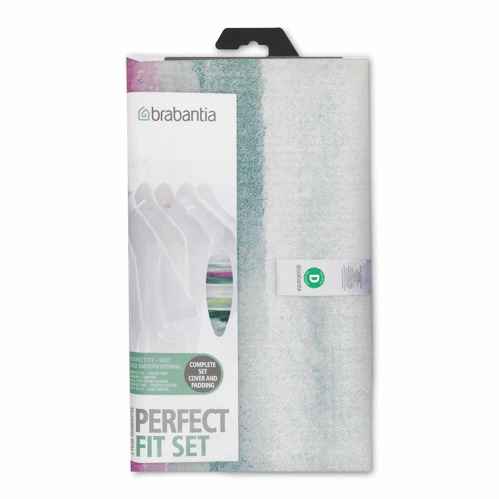 Brabantia cotton cover with 4mm foam and felt, ironing board cover, Morning Breeze, 135 x 45 cm, 119101