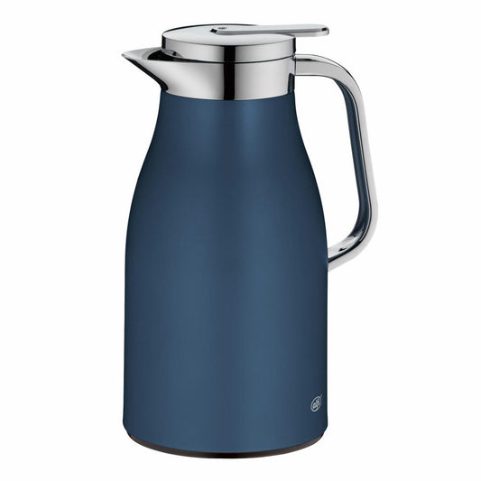 Alfi Skyline vacuum flask, thermos flask, stainless steel, dark denim matt, 1 L, 1321296100