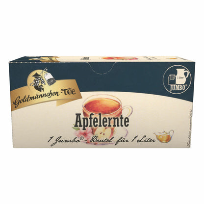 Goldmännchen Jumbo Tea Apple Harvest, Apple Fruit Tea, Fruit Tea, Apple, Fruits, 20 Tea Bags, Large Bags, 3137